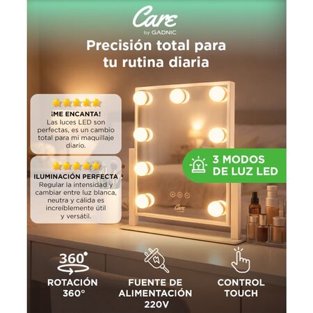 Espejo para Maquillaje Gadnic Led Hollywood