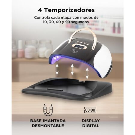 Cabina Para Uñas Gadnic 254W Led UV Profesional 57 Leds