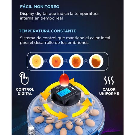 Incubadora de Huevos Gadnic 24 Huevos Temperatura Estable