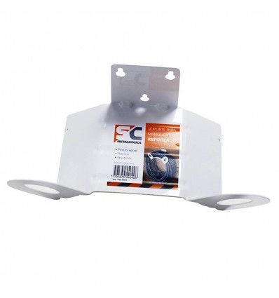 Soporte de acero para manguera reforzado 2.00mm blanco SC