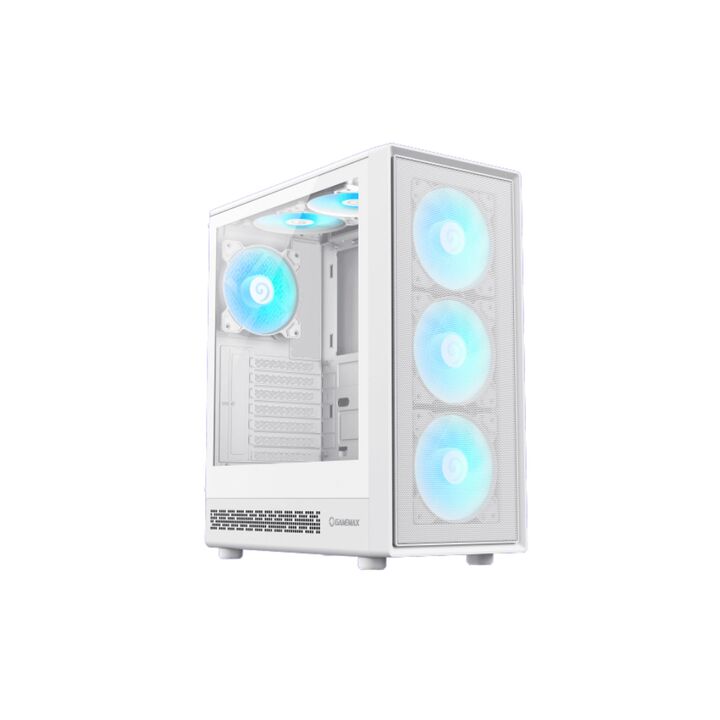 Gabinete Gamemax Storm 2AW 6Fan ARGB ATX Blanco - Vista 1