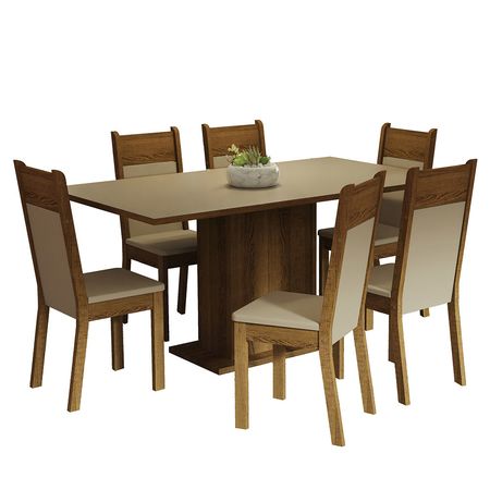 Juego De Comedor Cocina Madesa Augusta Mesa Con 6 Sillas