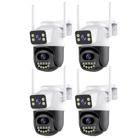 COMBO: 4 Cámara de Seguridad Dalton Doble Exterior / Interior Leds 4K Blanca y Negra DA-CAM07