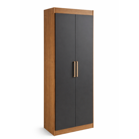 Armario Despensero 2 Puertas Organizador Grafito Teca Maximo Acapulco