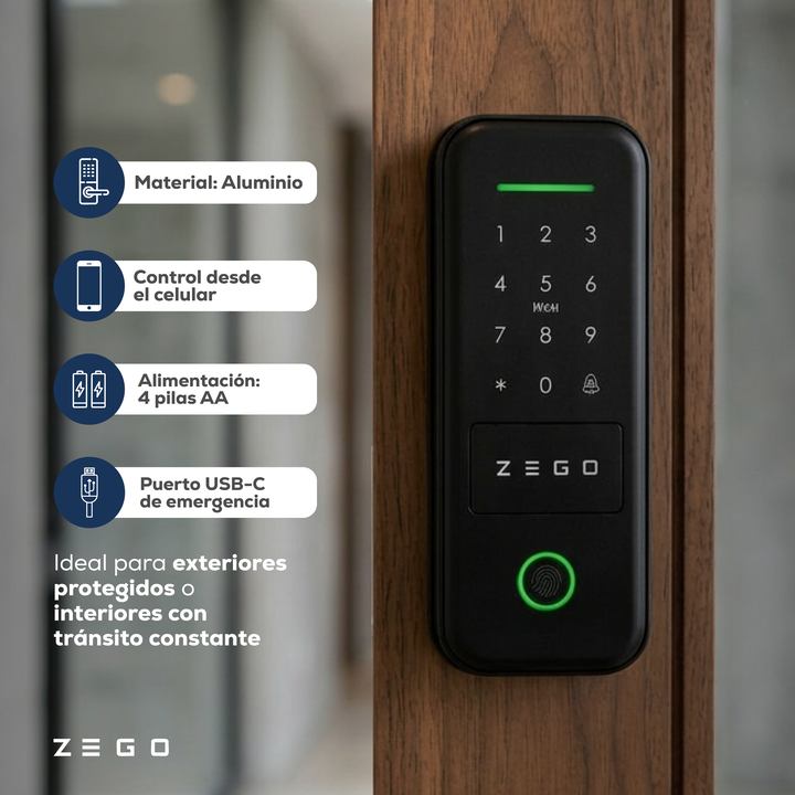 Cerradura Cerrojo Digital Inteligente Huella App Wifi - Vista 3
