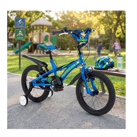 Bicicleta Infantil Topmega Speedmike Talle Único R16 Azul