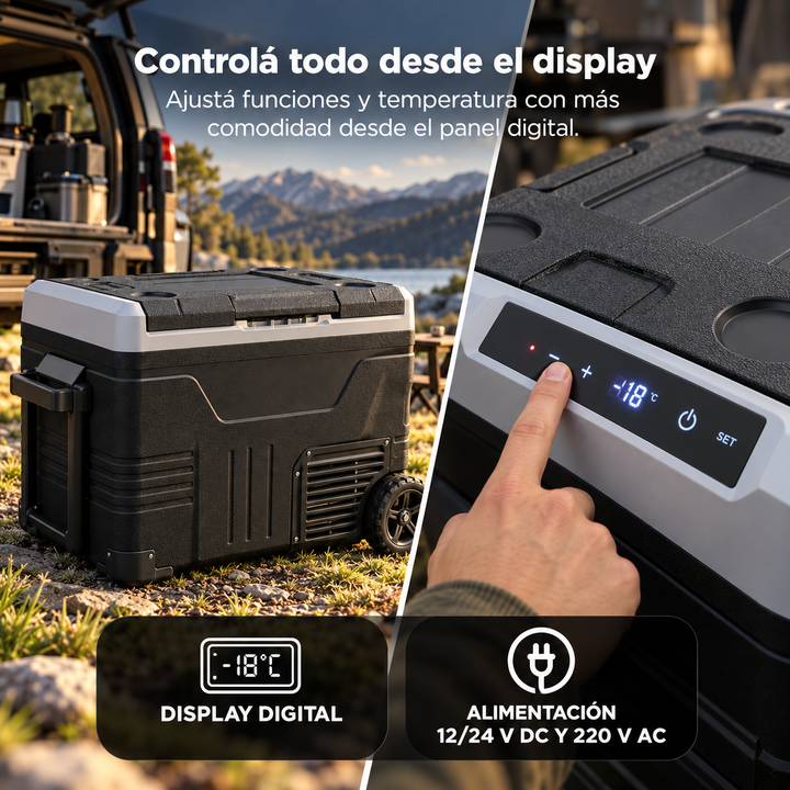 Heladera portátil Terra Outdoors Capacidad 50 Litros 12/24V/220V -20°C - Vista 4