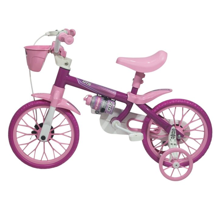 Bicicleta rodado 12 GTS con cantimplora rosa - Vista 3