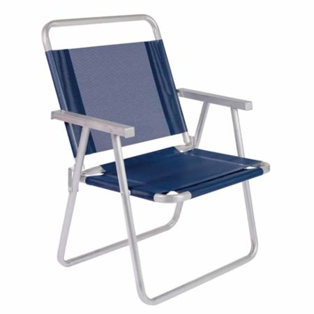 Sillón de Aluminio Oversize Tela Sannet Fijo Mor 2132 Azul Marino