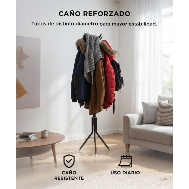 Perchero Negro Gadnic para 12 Prendas - Vista 3