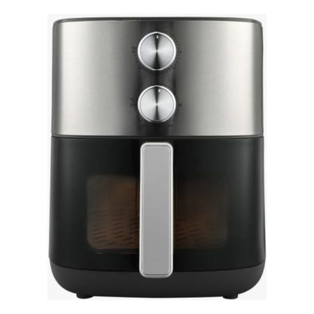 Freidora De Aire Atma Fr256maip Con Visor 6l Inox 1750w Negro