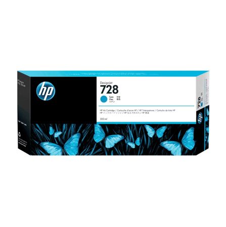 Cartucho F9K17A HP 728 300-ml Cyan Ink Cartridge