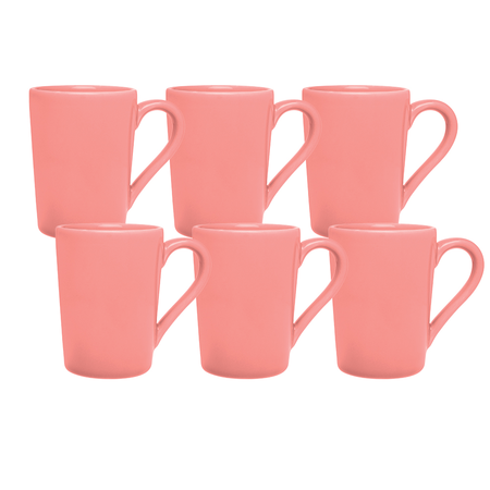 Set X 6 Jarros Mug 230 Cc Rosa - Oxford