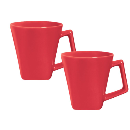 Set X 2 Jarros Mug 220 Cc Rojo Oxford Mini Quartier