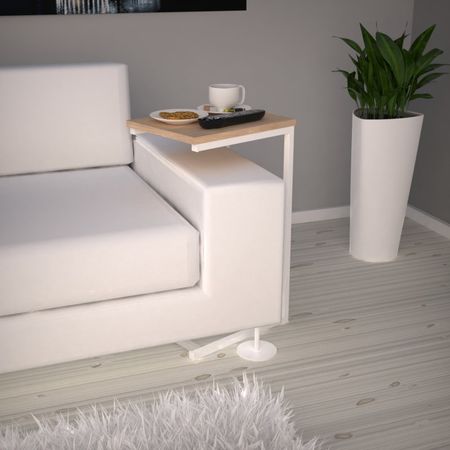 Mesa De Arrime Dielfe Mam030 Blanco Roble Natural
