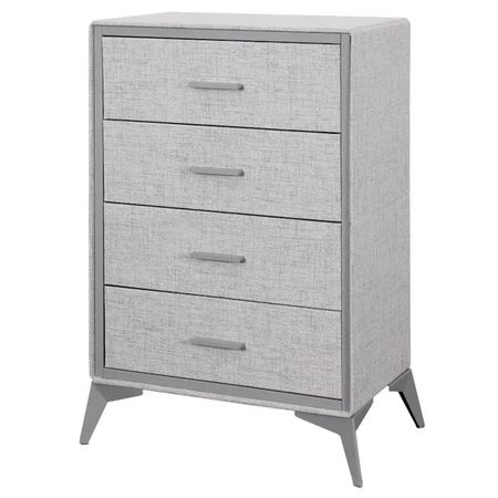 Cajonera Organizador Dalton 4 Cajones Gris Metal Tela 231004