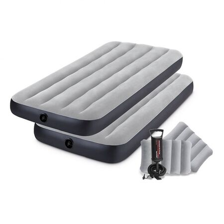 Colchon Inflable Dura-Beam Intex Plaza Combo 2 PCS e Inflador 24792/0