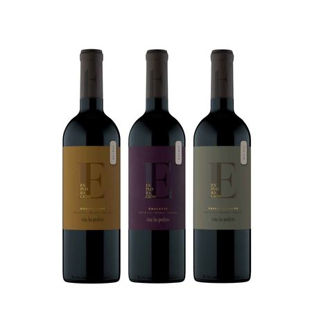 Set Vinos Tintos Las Perdices Exploracion Regiones x 3 Con Estuche