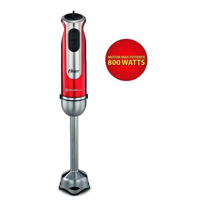 Stick Mixer Oster Fpsthb2801 Con Accesorios Batidora De Inmersion Picadora 800w Color Rojo - Vista 3