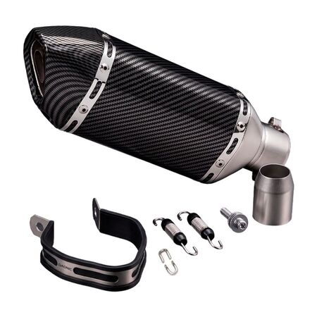 Silenciador Escape Moto Gadnic Universal Tubo Acero Inoxidable 51mm