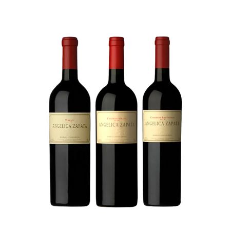 Set Vinos Tintos Angelica Zapata Alta Seleccion x 3 Con Estuche