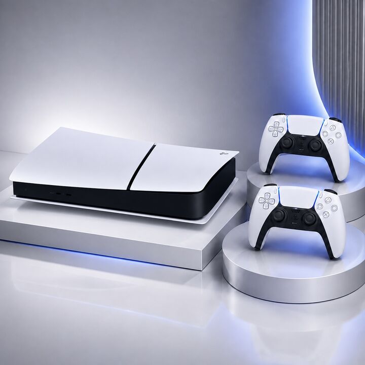 Sony PlayStation 5 Digital Edition 825GB Slim + 2 Joysticks DualSense Originales - Vista 3