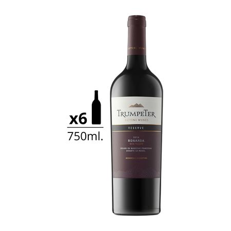 Vino Tinto Trumpeter Reserva Bonarda 750 ml Caja x 6