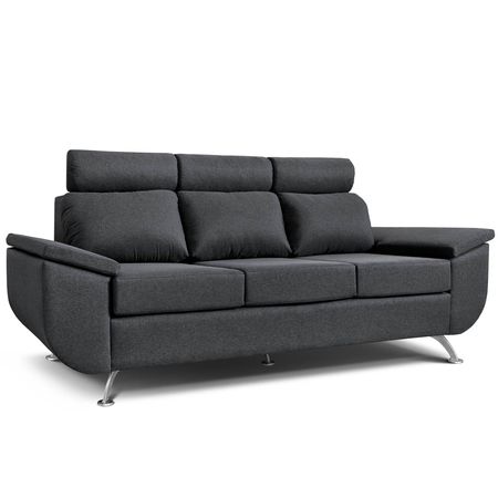 Sillón 3 Cuerpos Berlin Moderno Tapizado Shot Nickel Espácity