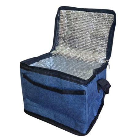 Lunchera Térmica Conservador tela Azul 21x15x16 cm