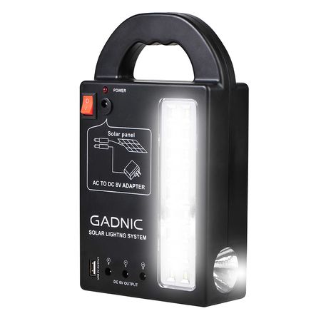 Luz de Emergencia Solar Gadnic LM1K Panel Portátil Cargador