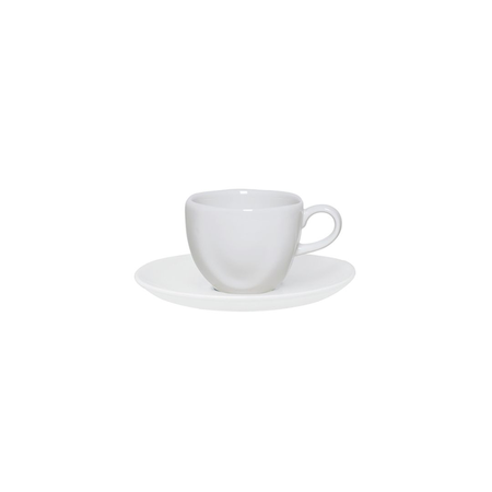 Set 6 Taza Té 220 Ml + Plato Té Ryo White Porcelana Oxford Blanco Ra04.9504