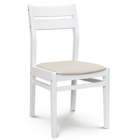 Silla de Comedor Docta lustre Blanco Tapizado Inka Natural Espacity