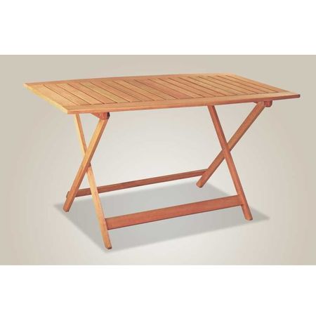 Mesa Rectangular Tucán 1.40 Mts Plegable Eucaliptus Impregnado