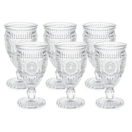 Set X 6 Copas Labradas 300 Ml