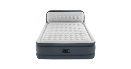Colchon Inflable Intex Durabeam Deluxe 2 Plazas Respaldo Gris