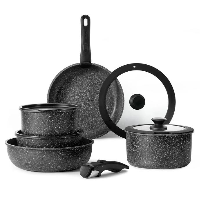 Bateria de Cocina 11Pz. Granito con Mango Desmontable - Vista 5