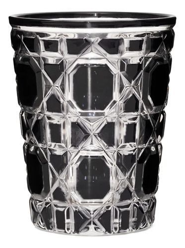 Set 6 Vasos Sakura 300ml Winterfell Negros Vidrio Labrado Negro - Vista 1