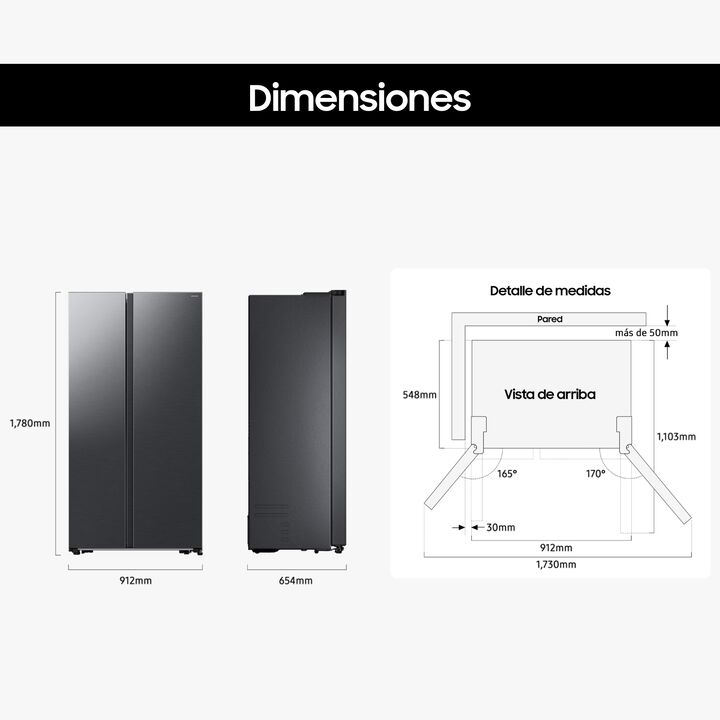 Heladera Samsung Side by Side RS57DG4100M9BG 560L Inverter - Vista 4