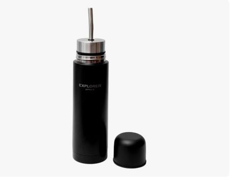 Mate Listo Y Termo 500 Ml Explorer Apolo Negro Acero Inox