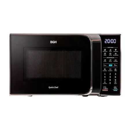 Microondas Digital BGH 20 Litros 700W Timer Negro B120DN20