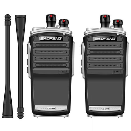 Handy Baofeng KS-305 Profesional Kit x2 5w Hasta 10km + 4 Baterías y 2 Manos Libres