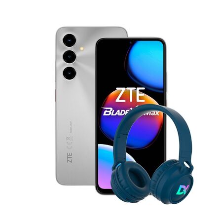 Combo ZTE V80 Max 4+256GB Silver + Auriculares Dekkin Casco Bluetooth Verde