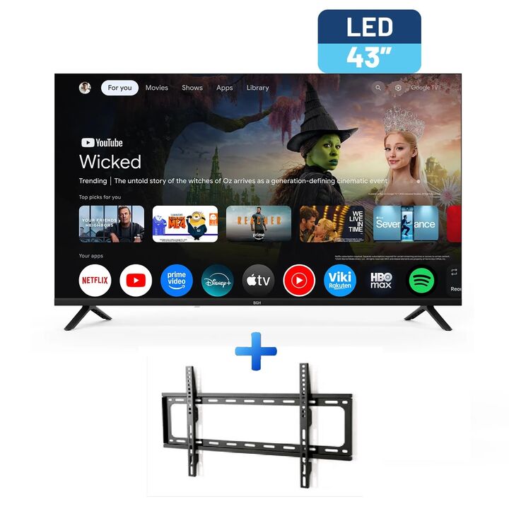 Combo Smart Tv Led 43 Full HD B4326FG5G - BGH + Soporte LCD Wall Mount 26" a 63" De Regalo - Vista 1