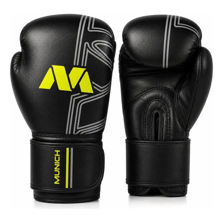 Guantes Boxeo Munich Sparta Kickboxing Entrenamiento 8 Oz Amarillo