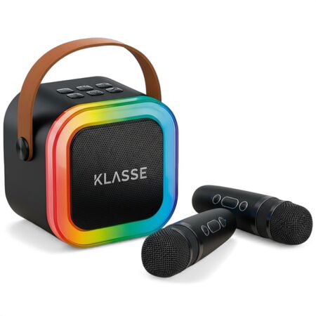 Parlante inalámbrico Bluetooth LED con micrófono Karaoke Klasse. (KS9002)