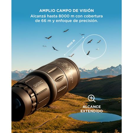Monocular Gadnic Wildstec 16x52 Alcance 8000mts Impermeable