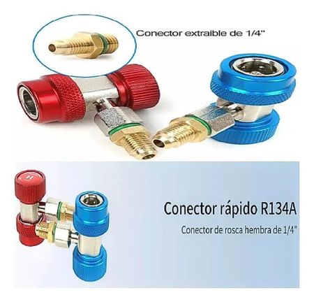 Juego Acople Rápido Eurotech para Aire Acondicionado R134A