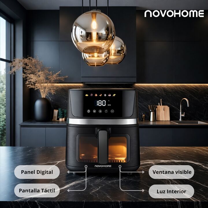 Freidora de Aire Sin Aceite Novohome 7L 8 Funciones 1700W - Vista 3