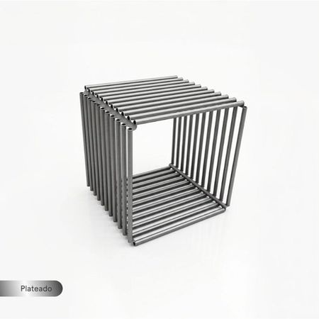 Cubo Modular Metalico DS Home Decoracion Plata