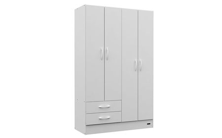 Placard Mosconi Pack 4 puertas 2 Cajones Blanco 57061